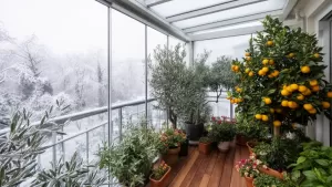 Balkon zabudowany szkłem